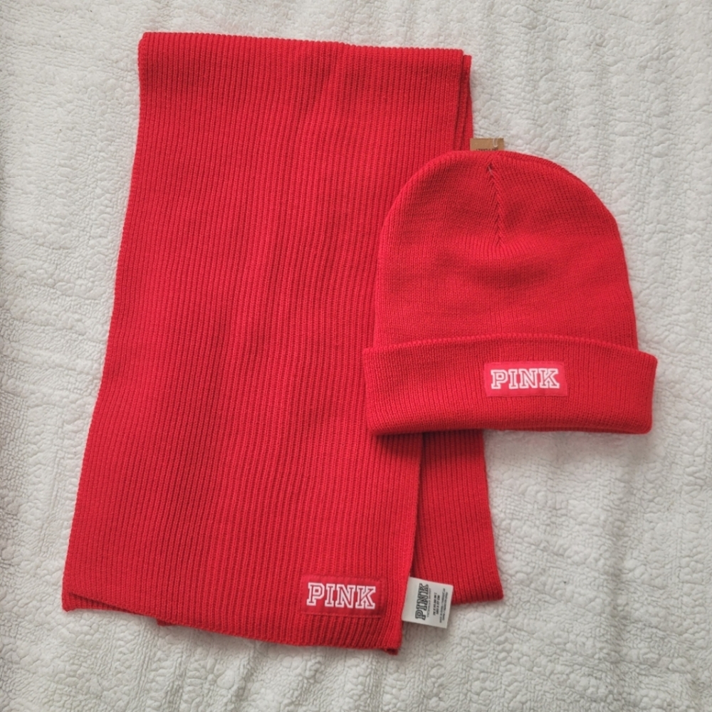 PINK Hat and Scarf Set